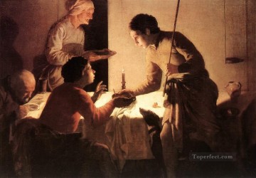 ヘンドリック・テル・ブリュッヘン Painting - 『晩餐』 オランダの画家 ヘンドリック・テル・ブリュッヘン